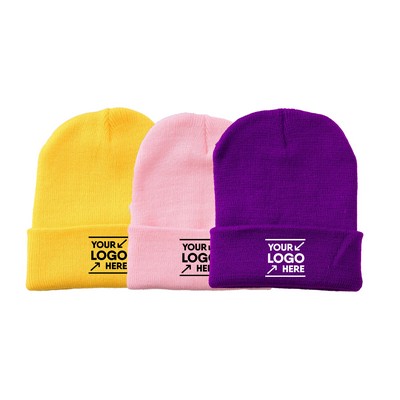 Cozy Knitted Cuffed Skull Cap